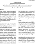 Cover page: Inpatient Use of GLP-1R Agonists for Weight Loss Prior to Transplantation