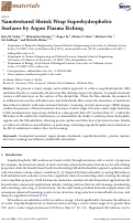 Cover page: Nanotextured Shrink Wrap Superhydrophobic Surfaces by Argon Plasma Etching