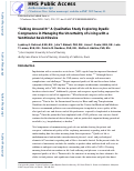 Cover page: Talking Around It: A Qualitative Study Exploring Dyadic Congruence in Managing the Uncertainty of Living With a Ventricular Assist Device.