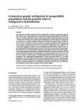 Cover page: Cytonuclear genetic architecture in mosquitofish populations and the possible roles of introgressive hybridization