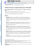 Cover page: Lifetime alcohol use and cognitive performance in older adults