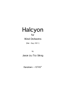 Cover page: Halcyon