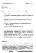 Cover page: Thermal conductivity and thermoelectric power of UBe13