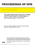 Cover page: The developmental long trace profiler (DLTP) optimized for metrology of side-facing optics at the ALS