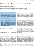 Cover page: Clinical resolution of pemphigus vulgaris on rituximab