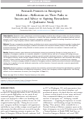 Cover page: Research Pioneers in Emergency Medicine-Reflections on Their Paths to Success&nbsp;and Advice to Aspiring Researchers: A&nbsp;Qualitative&nbsp;Study.