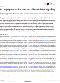 Cover page: Actin polymerization controls cilia-mediated signaling