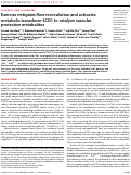 Cover page: Exercise mitigates flow recirculation and activates metabolic transducer SCD1 to catalyze vascular protective metabolites.