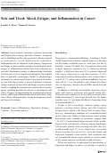 Cover page: Sick and Tired: Mood, Fatigue, and Inflammation in Cancer