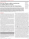 Cover page: One-step volumetric additive manufacturing of complex polymer structures