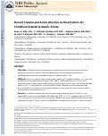 Cover page: Recent trauma and acute infection as risk factors for childhood arterial ischemic stroke.