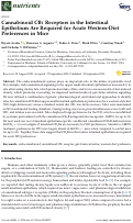 Cover page: Cannabinoid CB1 Receptors in the Intestinal Epithelium Are Required for Acute Western-Diet Preferences in Mice