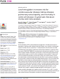 Cover page: Low hemoglobin increases risk for cerebrovascular disease, kidney disease, pulmonary vasculopathy, and mortality in sickle cell disease: A systematic literature review and meta-analysis