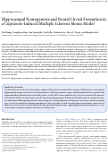 Cover page: Hippocampal Neurogenesis and Neural Circuit Formation in a Cuprizone-Induced Multiple Sclerosis Mouse Model.