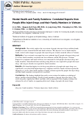 Cover page: Mental health and family relations among people who inject drugs and their family members in Vietnam