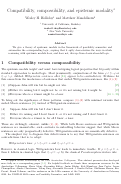 Cover page of Compatibility, compossibility, and epistemic modality