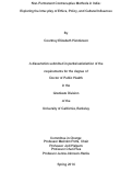 Cover page: Non-Permanent Contraceptive Methods in India: Exploring the Inter-play of Ethics, Policy, and Cultural Influences