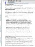 Cover page: Evaluation of the long-term variability of macular OCT/OCTA and visual field parameters