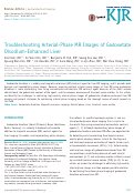 Cover page: Troubleshooting Arterial-Phase MR Images of Gadoxetate Disodium-Enhanced Liver