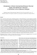 Cover page: Breakdown of Brain Connectivity Between Normal Aging and Alzheimer's Disease: A Structural k-Core Network Analysis