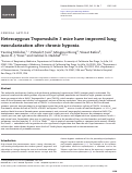 Cover page: Heterozygous Tropomodulin 3 mice have improved lung vascularization after chronic hypoxia.