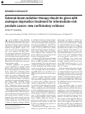 Cover page: External-beam radiation therapy should be given with androgen deprivation treatment for intermediate-risk prostate cancer: new confirmatory evidence.