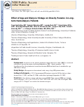 Cover page: Effect of Age and Dialysis Vintage on Obesity Paradox in Long-term Hemodialysis Patients