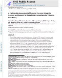 Cover page: A multimodal assessment of tobacco use on a university campus and support for adopting a comprehensive tobacco-free policy