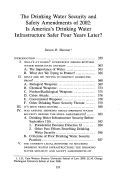 Cover page: The Drinking Water Security and Safety Amendments of 2002: Is America's Drinking Water Infrastructure Safer Four Years Later?