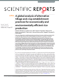 Cover page: A global analysis of alternative tillage and crop establishment practices for economically and environmentally efficient rice production