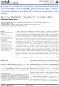 Cover page: A single nucleotide polymorphism associated with reduced alcohol intake in the RASGRF2 gene predicts larger cortical volumes but faster longitudinal ventricular expansion in the elderly