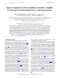 Cover page: Rapid computation of focal field distortions in optical microscopy produced by scattering particles