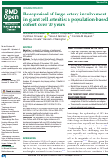 Cover page: Reappraisal of large artery involvement in giant cell arteritis: a population-based cohort over 70 years.