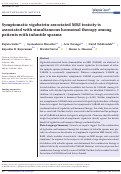 Cover page: Symptomatic vigabatrin-associated MRI toxicity is associated with simultaneous hormonal therapy among patients with infantile spasms.