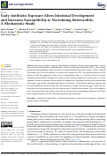 Cover page: Early Antibiotic Exposure Alters Intestinal Development and Increases Susceptibility to Necrotizing Enterocolitis: A Mechanistic Study