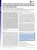 Cover page: Climate change is projected to have severe impacts on the frequency and intensity of peak electricity demand across the United States