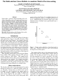 Cover page: The Multi-attribute Linear Ballistic Accumulator Model of Decision-making