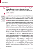 Cover page: Global, regional, and national age-sex-specific mortality for 282 causes of death in 195 countries and territories, 1980–2017: a systematic analysis for the Global Burden of Disease Study 2017