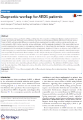 Cover page: Diagnostic workup for ARDS patients