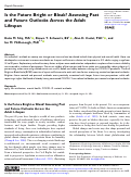 Cover page: Is the Future Bright or Bleak? Assessing Past and Future Outlooks Across the Adult Lifespan
