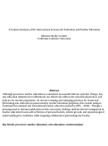 Cover page: A Content Analysis of the Intersections between Art Education and Teacher Education