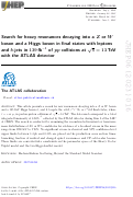 Cover page: Search for heavy resonances decaying into a Z or W boson and a Higgs boson in final states with leptons and b-jets in 139 fb−1 of pp collisions at s = 13 TeV with the ATLAS detector