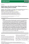 Cover page: Optical maps refine the bread wheat Triticum aestivum cv. Chinese Spring genome assembly.