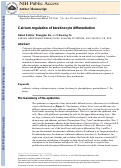 Cover page: Calcium regulation of keratinocyte differentiation