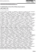 Cover page: Commissioning of the ATLAS Muon Spectrometer with cosmic rays
