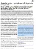 Cover page: Circulating testican-2 is a podocyte-derived marker of kidney health