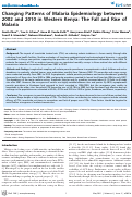 Cover page: Changing Patterns of Malaria Epidemiology between 2002 and 2010 in Western Kenya: The Fall and Rise of Malaria
