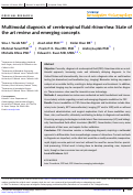 Cover page: Multimodal diagnosis of cerebrospinal fluid rhinorrhea: State of the art review and emerging concepts.