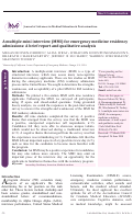 Cover page: A Multiple-Mini Interview (MMI) for Emergency Medicine Residency Admissions: A Brief Report and Qualitative Analysis.