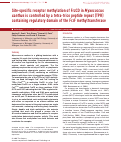 Cover page: Site‐specific receptor methylation of FrzCD in Myxococcus xanthus is controlled by a tetra‐trico peptide repeat (TPR) containing regulatory domain of the FrzF methyltransferase